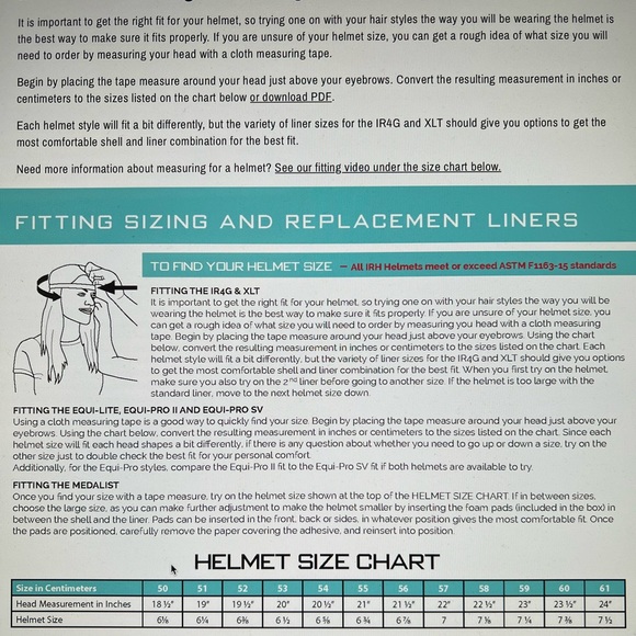 International Riding Helmet SEI Certified Model 1072-13 - Picture 12 of 12